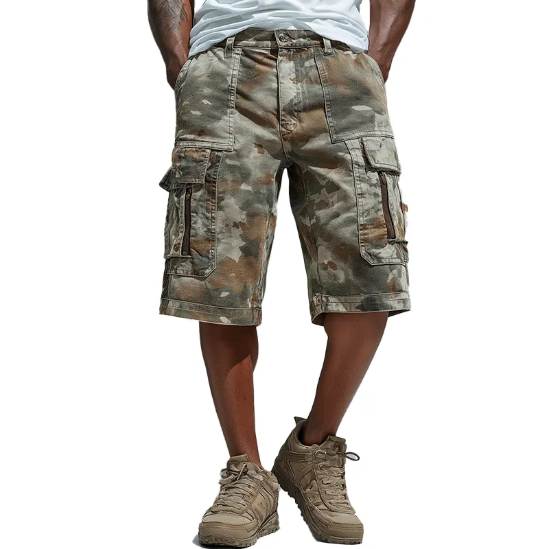 Men's Summer Fashion Camouflage Cotton Blend Cargo Shorts MTA1490G9P sold by Manly