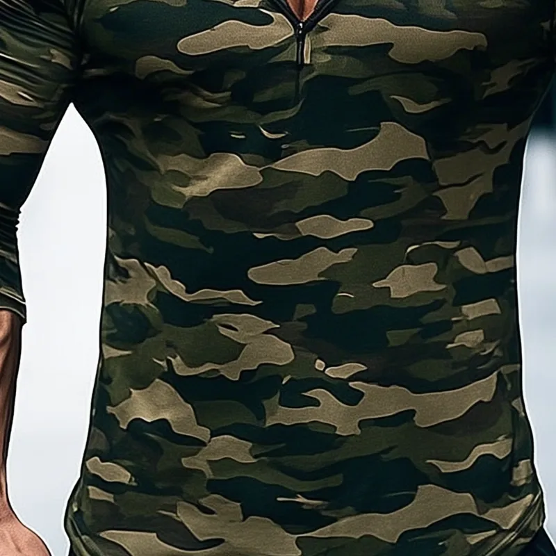 Men's Camouflage Print Outdoor Long Sleeve Hoodie MTA1486G7X sold by Manly product image thumbnail 3