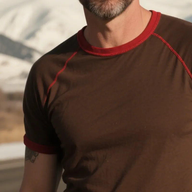 Men's Retro Casual Cotton Round Neck Short Sleeve T-Shirt MTA1644G1TO sold by Manly product image thumbnail 3