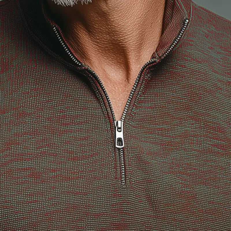 Men's Summer Printed Cotton Blend Sleeveless Zipper Collar Tank Top MTA1651G9P sold by Manly product image thumbnail 3