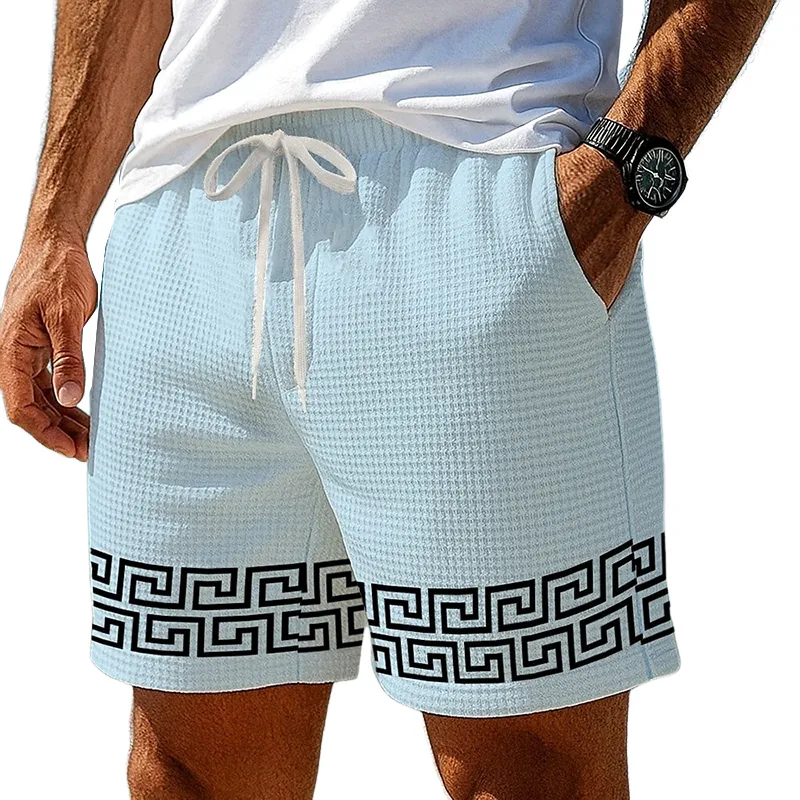 Men's Waffle Print Elastic Shorts MTA1503G1X sold by Manly