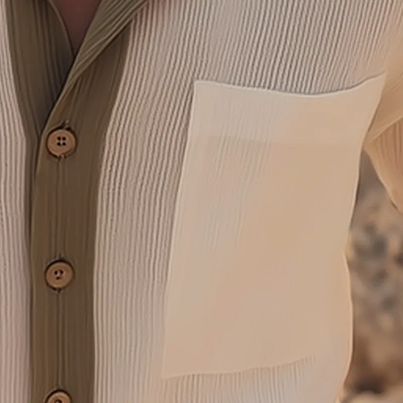 Men's Summer Classic Colorblock Knitted Short Sleeve Shirt MTA1415G5U sold by Manly product image thumbnail 3