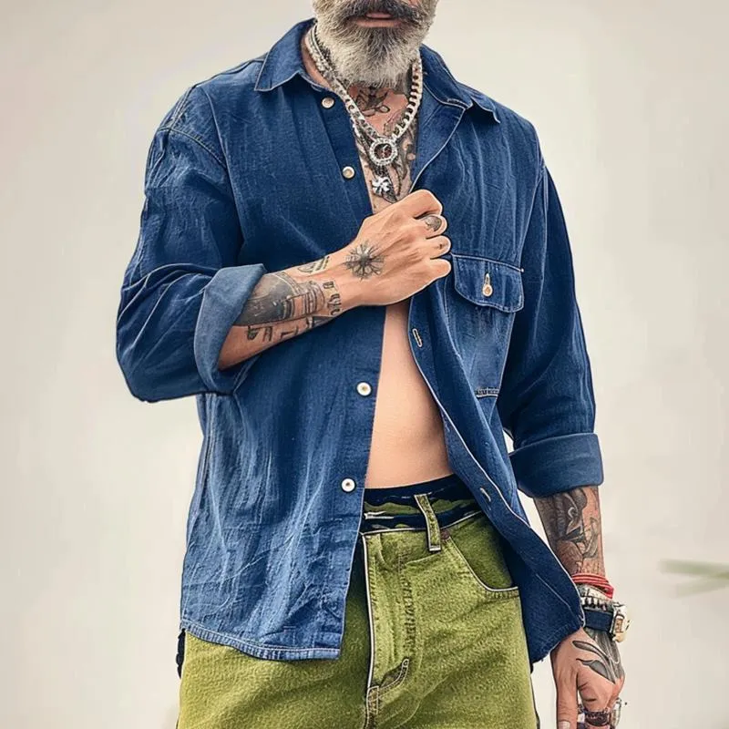 Men's Vintage Casual Pocket Shirt Jacket 43571673TO sold by Manly product image thumbnail 2