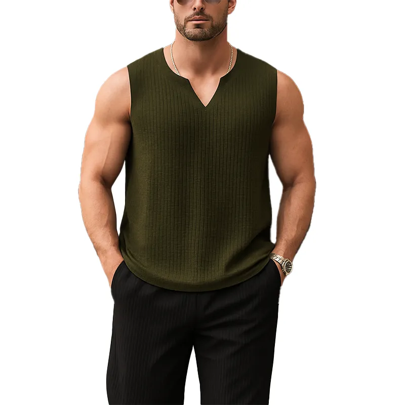 Men's Summer Premium Knitted Cool Tank Top MTA1724G7P sold by Manly