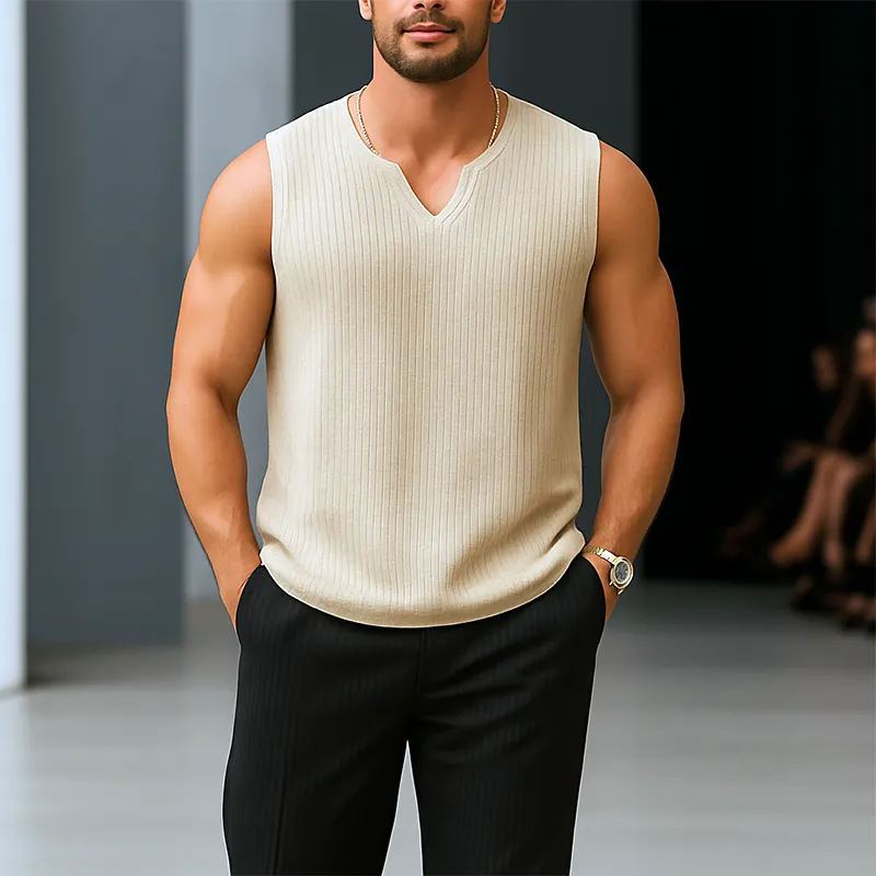 Men's Summer Premium Knitted Cool Tank Top MTA1724G7P sold by Manly product image thumbnail 3