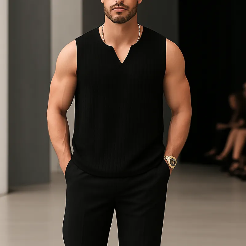 Men's Summer Premium Knitted Cool Tank Top MTA1724G7P sold by Manly product image thumbnail 4