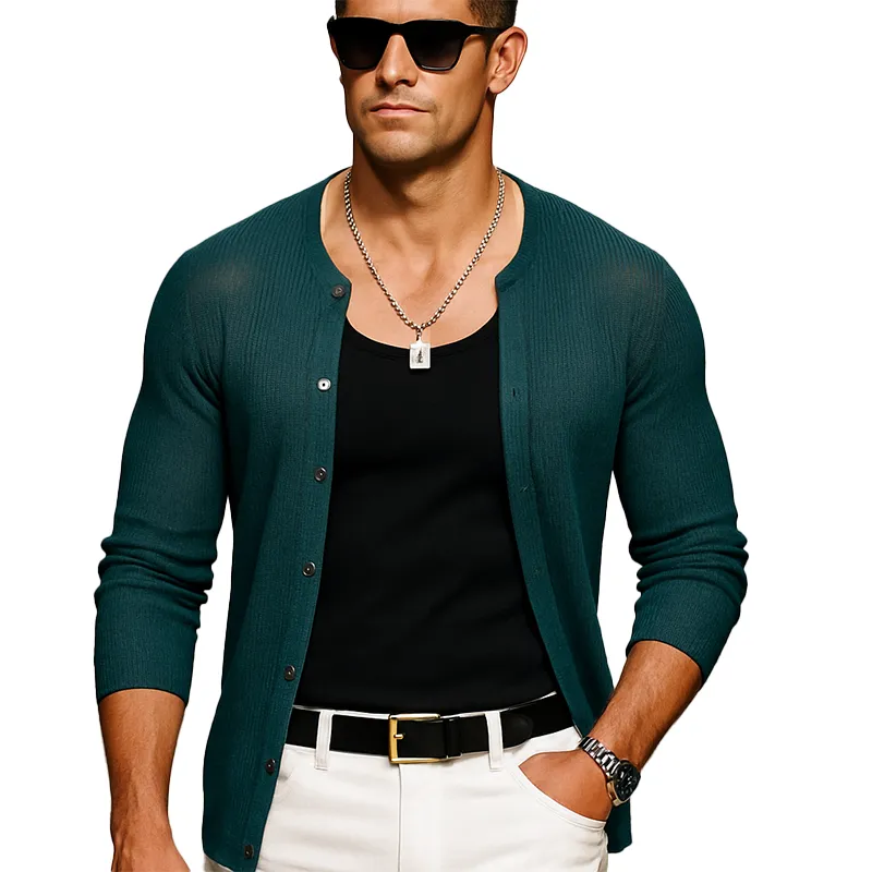 Men's Autumn Fashion Premium Knitted Thin Cardigan MTA1852G4P sold by Manly