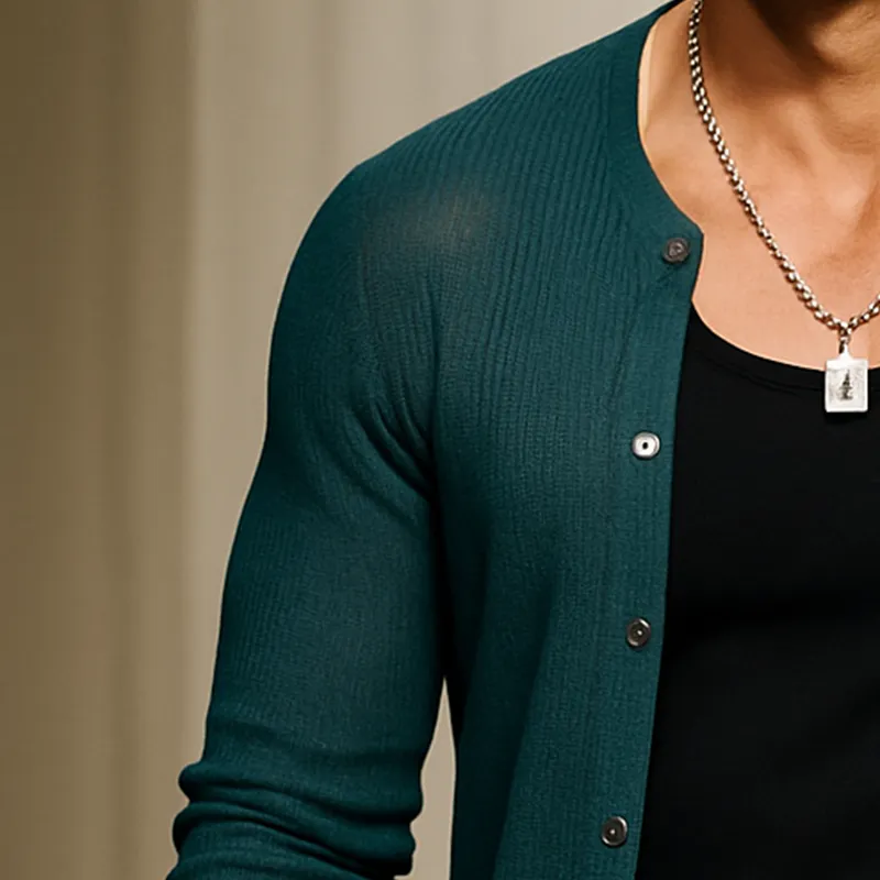 Men's Autumn Fashion Premium Knitted Thin Cardigan MTA1852G4P sold by Manly product image thumbnail 3