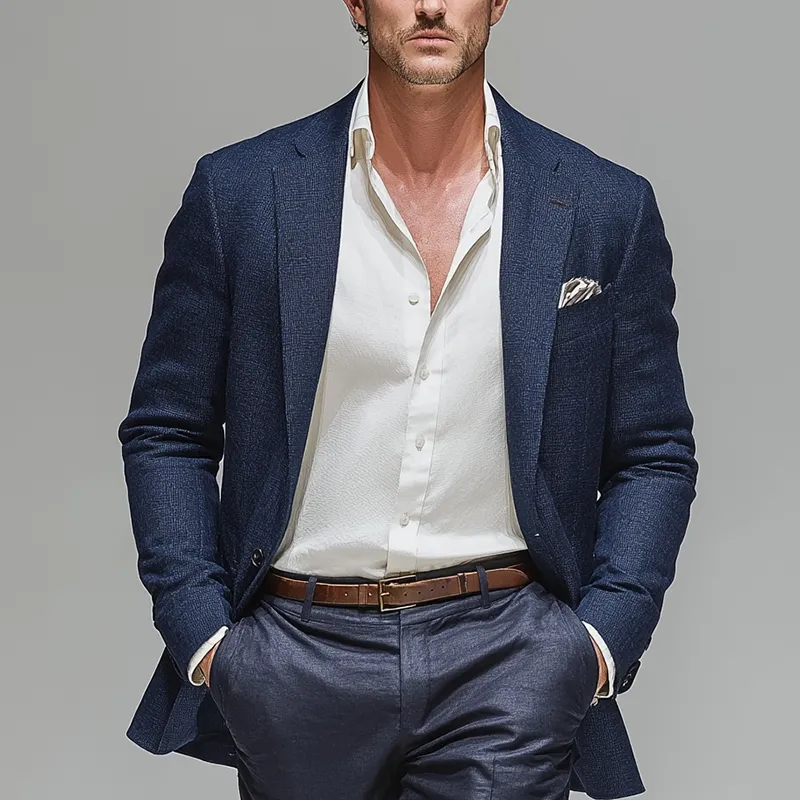 Men's Vintage Solid Color Long Sleeve Suit Jacket MTA1888G2P sold by Manly product image thumbnail 2