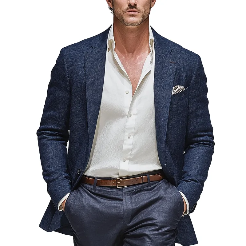 Men's Vintage Solid Color Long Sleeve Suit Jacket MTA1888G2P sold by Manly