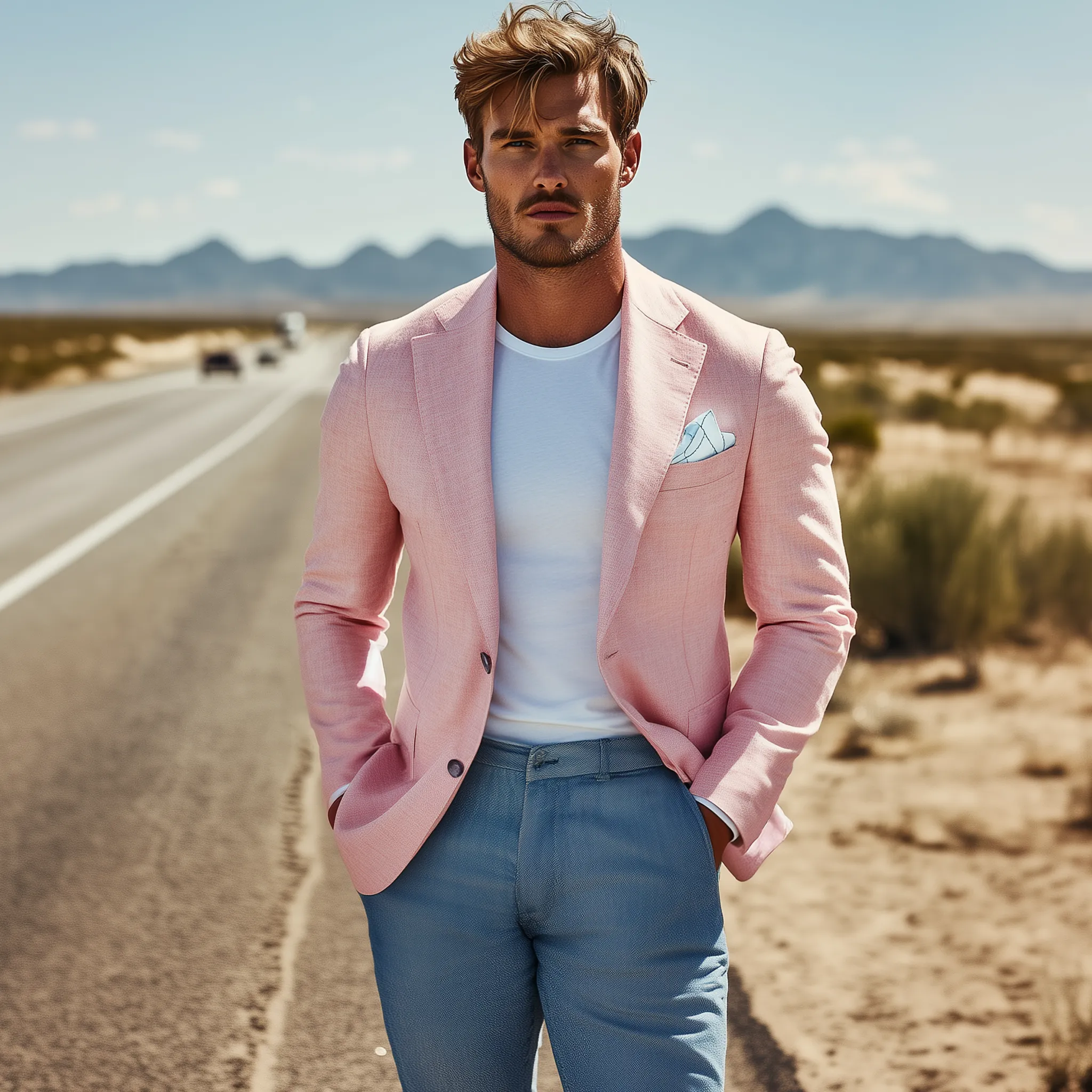 Men's Classic Casual Cotton And Linen Single-breasted Slim-fit Blazer MTA1988G1K sold by Manly product image thumbnail 3