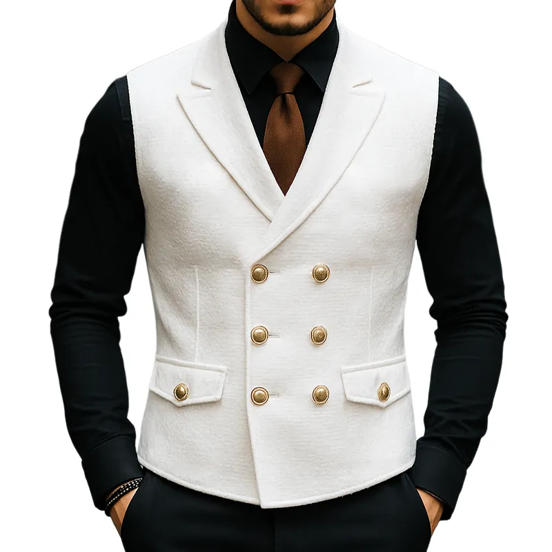 Men's Vintage Casual Double Breasted Vest MTA1902G9TO sold by Manly