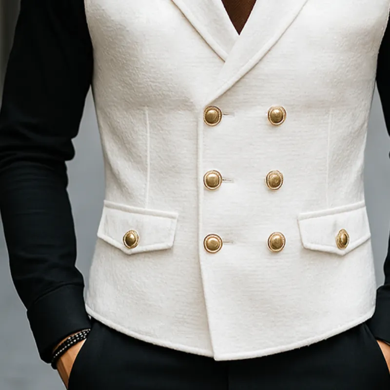 Men's Vintage Casual Double Breasted Vest MTA1902G9TO sold by Manly product image thumbnail 3