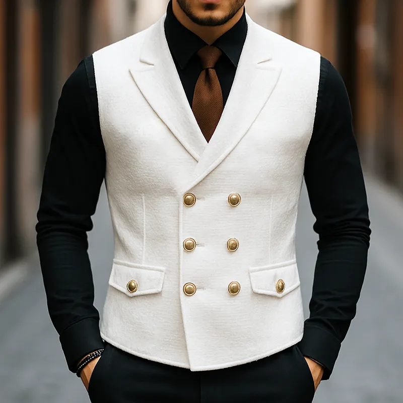 Men's Vintage Casual Double Breasted Vest MTA1902G9TO sold by Manly product image thumbnail 2