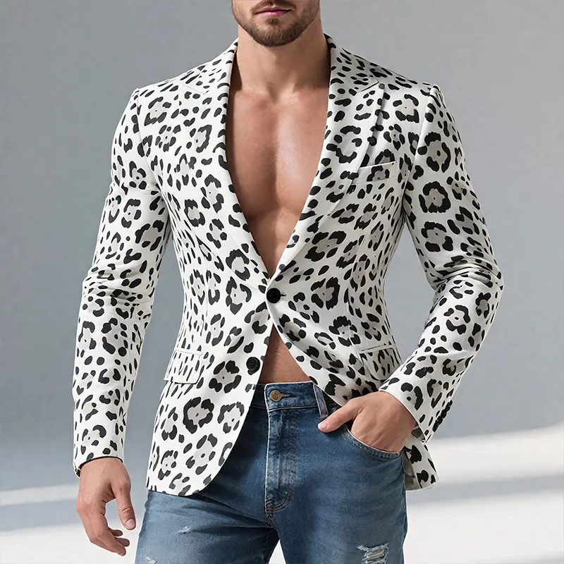 Men's Retro Casual Sexy Leopard Print Blazer MTA1959G5TO sold by Manly product image thumbnail 2