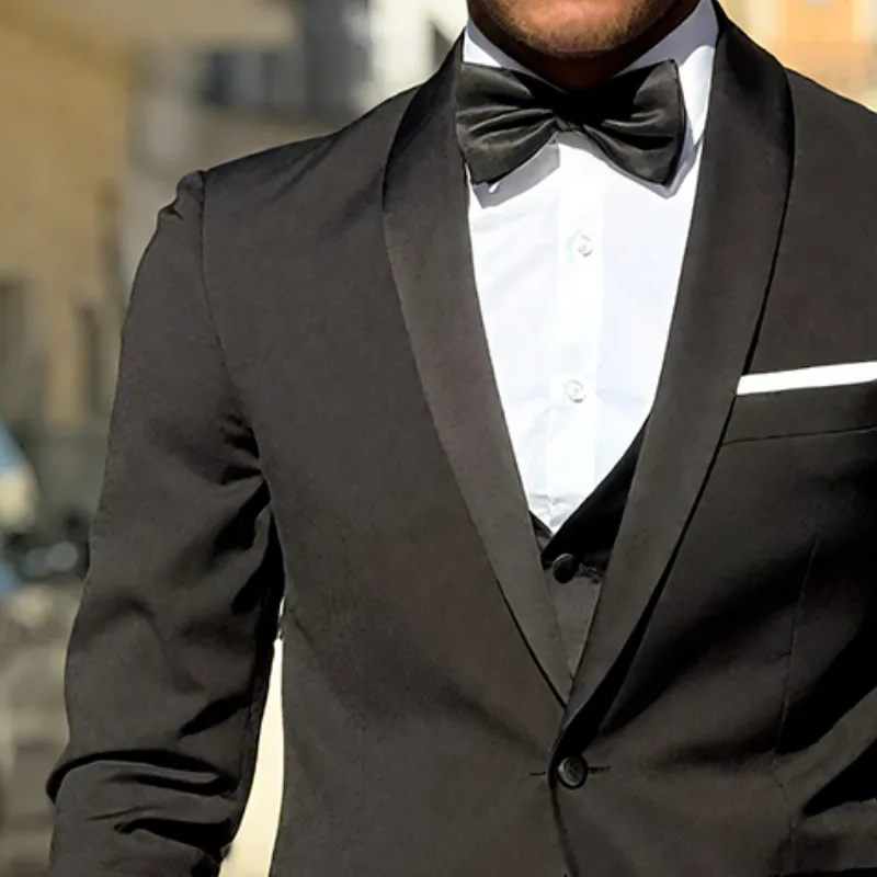 Men's Retro Casual Solid Color Satin Splicing Dress High-end Blazer MTA2190G4TO sold by Manly product image thumbnail 3