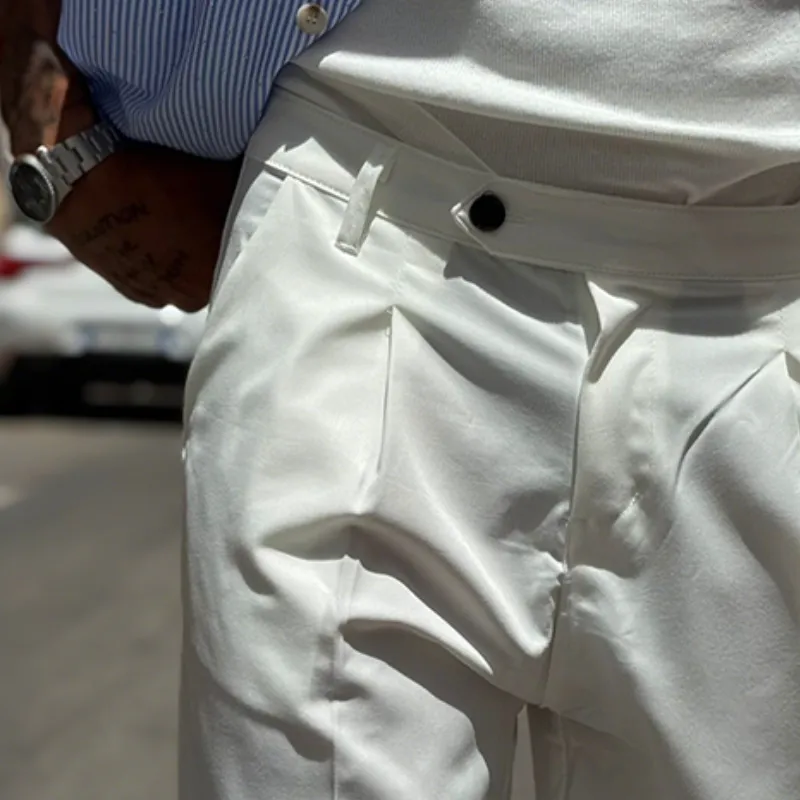 Men's Retro Casual Solid Color Shorts MTA2133G0TO sold by Manly product image thumbnail 3