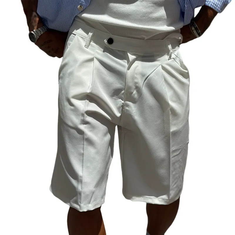 Men's Retro Casual Solid Color Shorts MTA2133G0TO sold by Manly