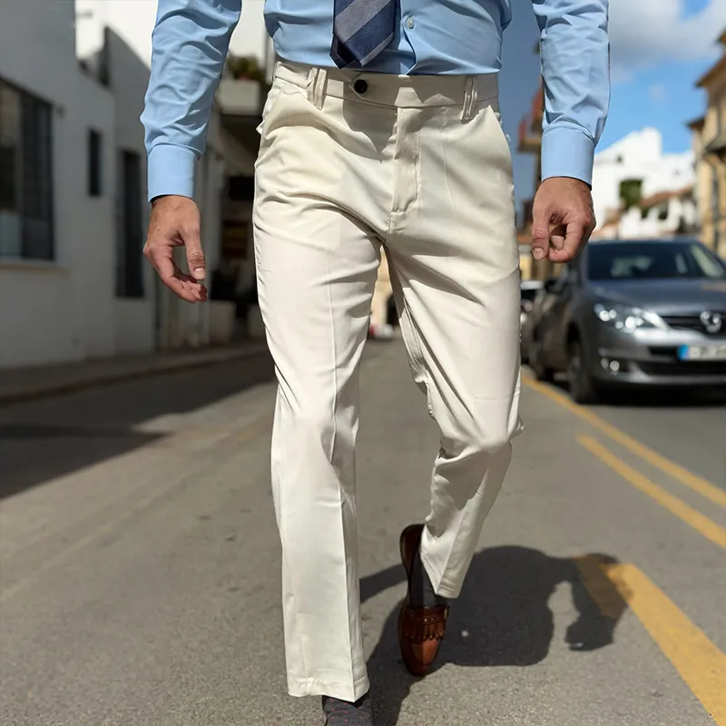 Men's Retro Casual Solid Color Suit Trousers MTA2172G3TO sold by Manly product image thumbnail 2