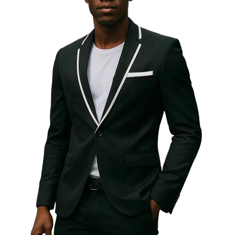 Men's Contrasting Color Casual Single-breasted Blazer MTA2105G0X sold by Manly