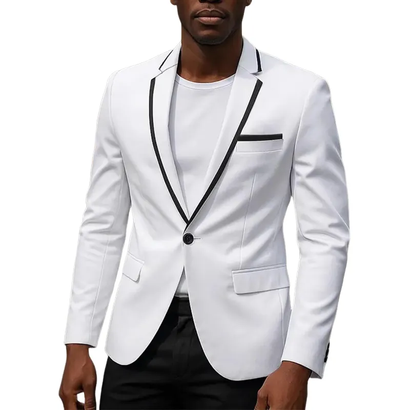 Men's Contrasting Color Casual Single-breasted Blazer MTA2105G0X sold by Manly product image thumbnail 4