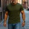 Men's Summer Basic Solid Color Cotton Short Sleeve T-Shirt MTA2169G1P sold by Manly