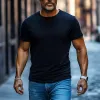 Men's Summer Basic Solid Color Cotton Short Sleeve T-Shirt MTA2169G1P sold by Manly