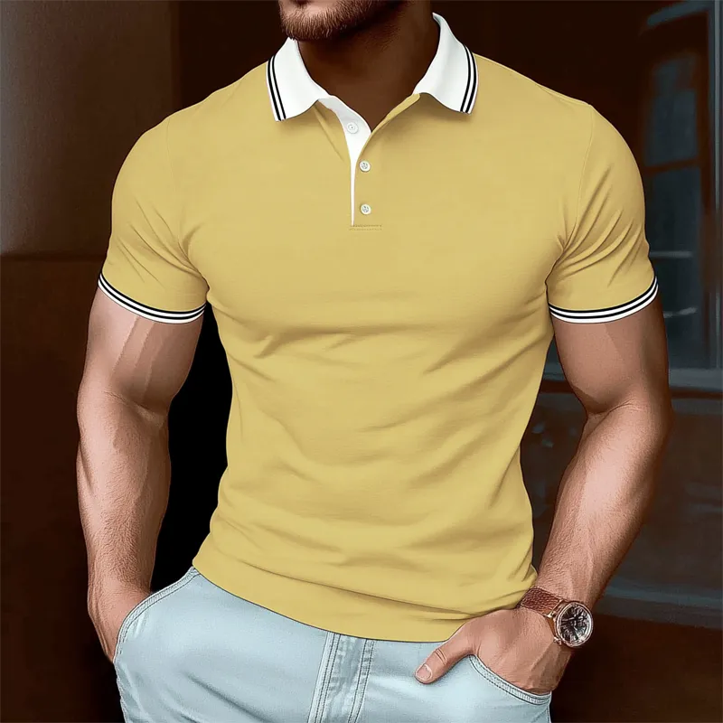 Men's Summer Business Cotton Short Sleeve POLO Shirt MTA2399G6U sold by Manly product image thumbnail 5