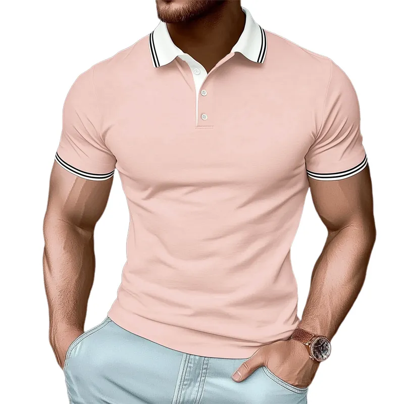 Men's Summer Business Cotton Short Sleeve POLO Shirt MTA2399G6U sold by Manly