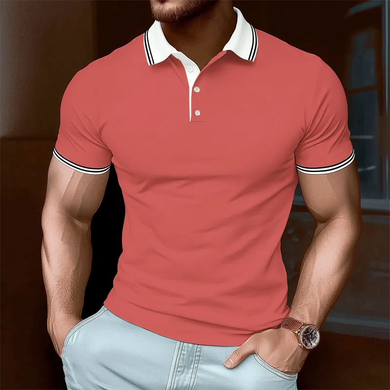 Men's Summer Business Cotton Short Sleeve POLO Shirt MTA2399G6U sold by Manly product image thumbnail 3