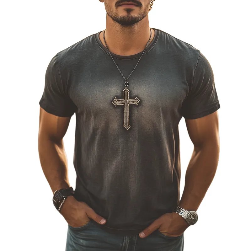 Men's Summer Round Neck Printed Short Sleeve T-Shirt MTA2280G5U sold by Manly