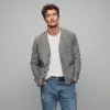 Men's Classic Casual Thin Suede Solid Color Collarless Loose Jacket MTA2275G4K sold by Manly