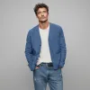 Men's Classic Casual Thin Suede Solid Color Collarless Loose Jacket MTA2275G4K sold by Manly