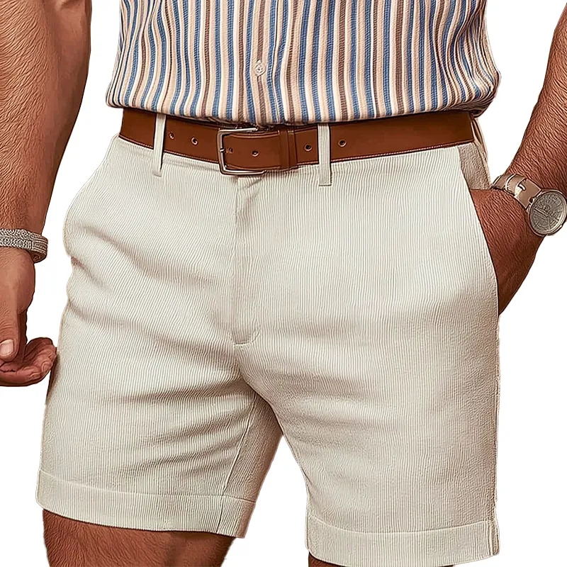 Men's Summer Fashion Striped Textured Casual Shorts MTA2265G7P sold by Manly