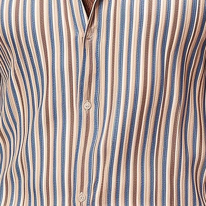 Men's Summer Fashion Striped Knitted Short Sleeve Shirt MTA2257G9P sold by Manly product image thumbnail 3