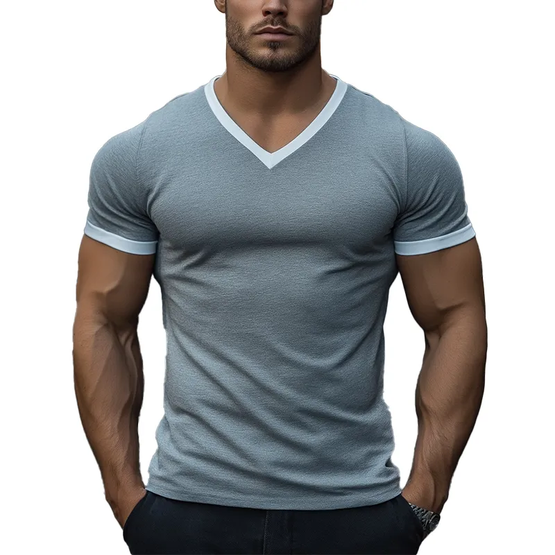Men's Summer Fashion Slim Fit Knitted Short Sleeve T-shirt MTA2249G6P sold by Manly