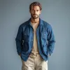 Men's Classic Casual Cotton And Linen Blend Lapel Multi-pocket Long-sleeved Shirt-style Thin Jacket MTA2461G4K sold by Manly
