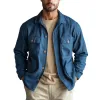 Men's Classic Casual Cotton And Linen Blend Lapel Multi-pocket Long-sleeved Shirt-style Thin Jacket MTA2461G4K sold by Manly