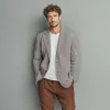 Men's Classic Casual Cotton And Linen Solid Color Single-breasted Two-button Blazer MTA2530G6K sold by Manly