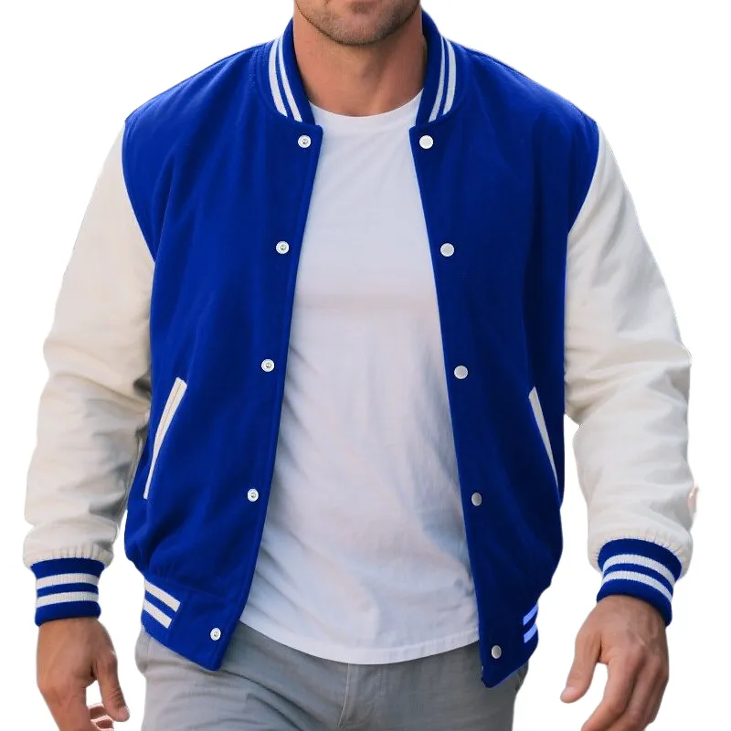 Men's Retro Casual Colorblock Baseball Jacket MTA2304G7TO sold by Manly