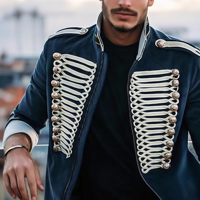 Men's Military Style Stand Collar Slim Jacket MTA2500G1Z sold by Manly product image thumbnail 3