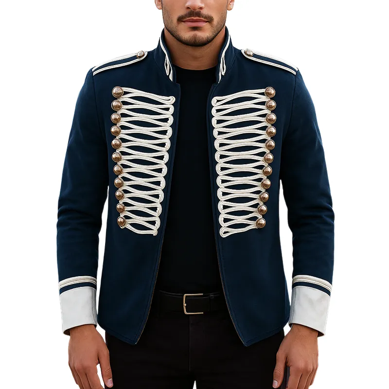 Men's Military Style Stand Collar Slim Jacket MTA2554G1Z sold by Manly