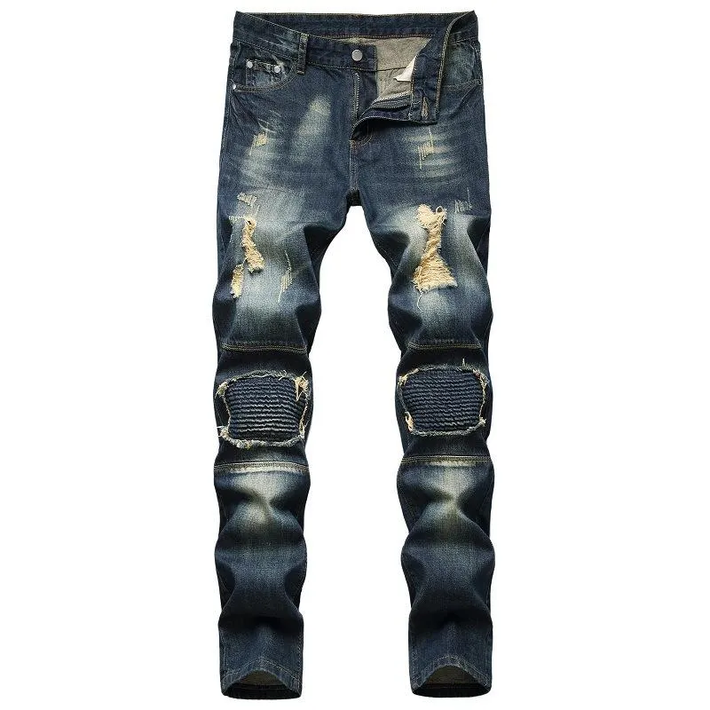 Men's Fashion Distressed Hole Slim Jeans 12404791Z sold by Manly product image thumbnail 3