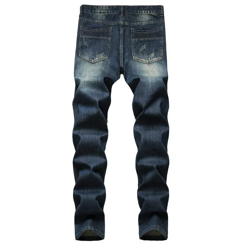 Men's Fashion Distressed Hole Slim Jeans 12404791Z sold by Manly product image thumbnail 4