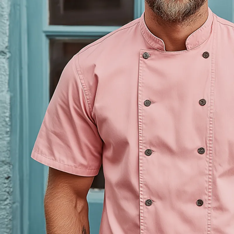 Men's Retro Casual Cotton Washed Stand Collar Short Sleeve Shirt MTA2818G8TO sold by Manly product image thumbnail 3