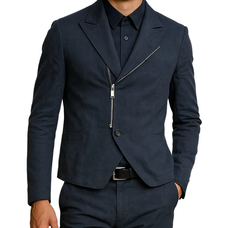 Men's Vintage Casual Cotton Zip-Up Cropped Jacket MTA2879G7TO sold by Manly