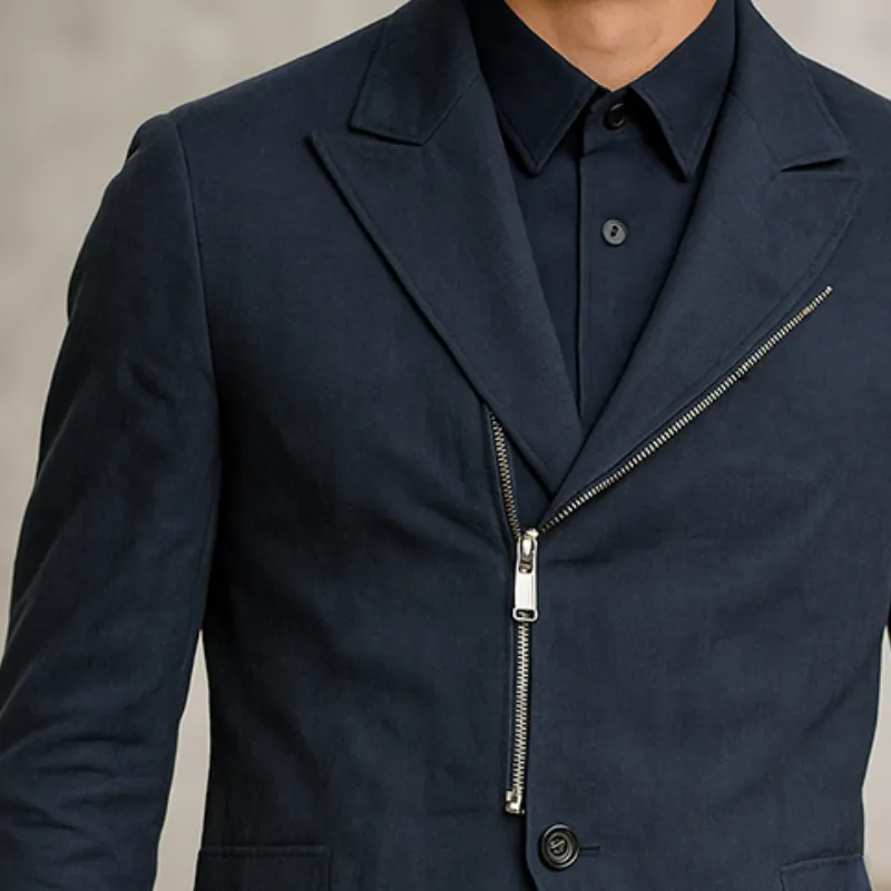 Men's Vintage Casual Cotton Zip-Up Cropped Jacket MTA2879G7TO sold by Manly product image thumbnail 3