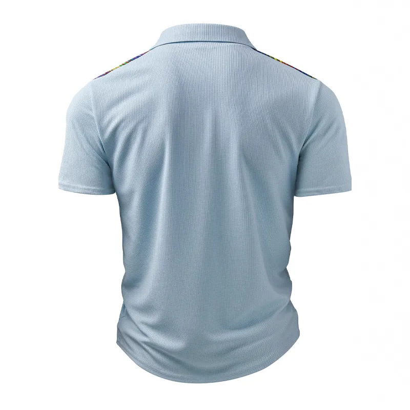 Men's Waffle Stitching Short-sleeved POLO Shirt MTA2861G0X sold by Manly product image thumbnail 4