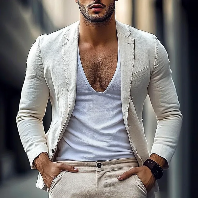 Men's Cotton Casual Single Breasted Blazer MTA2525G0X sold by Manly product image thumbnail 3