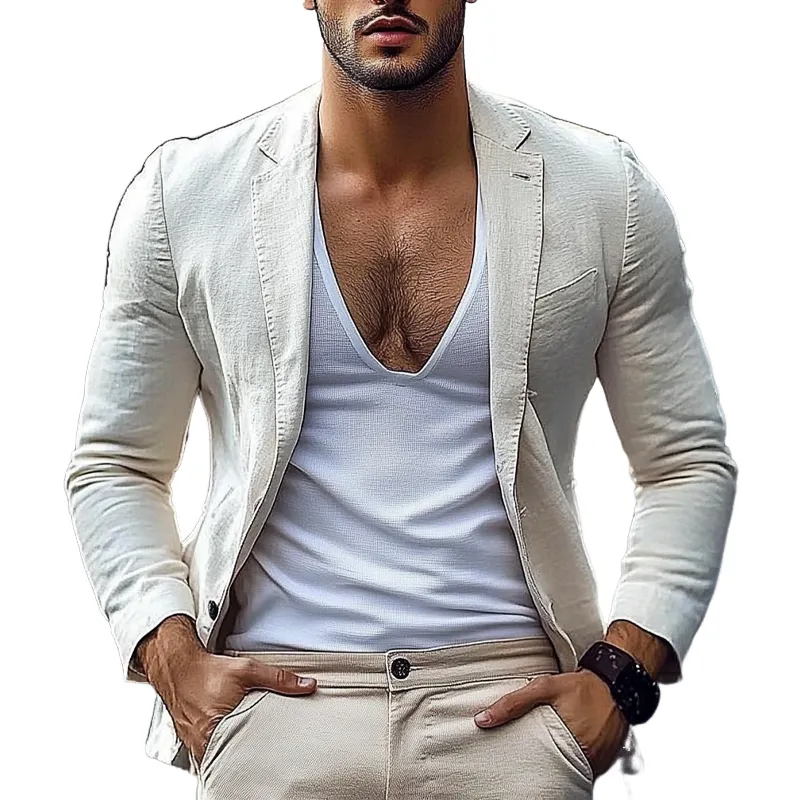 Men's Cotton Casual Single Breasted Blazer MTA2525G0X sold by Manly